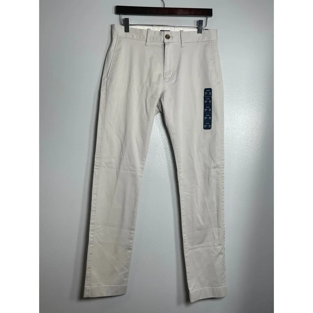 J.CREW Flex Slim Fit Chino Pants Stone Grey 29x32 NEW Casual Career H3167